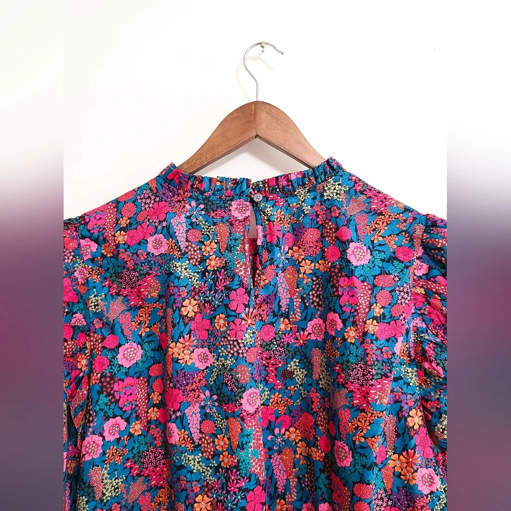 J. Crew x Liberty of London Art Fabric Floral Ruffle-Yoke Long-Sleeve Blouse - Picture 5 of 7